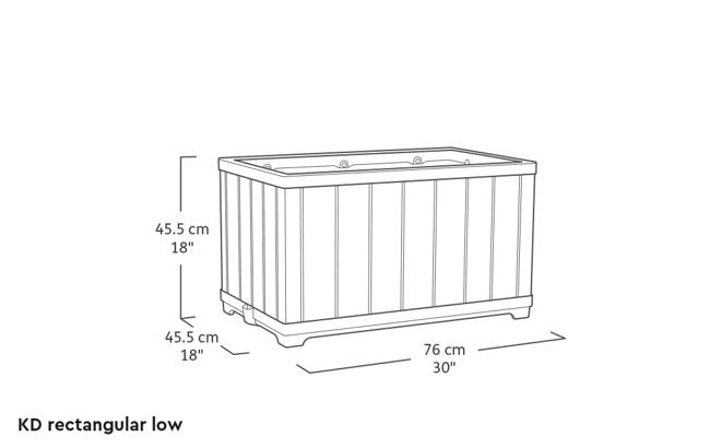 Signature Rectangular Planter - Ashwood Brown