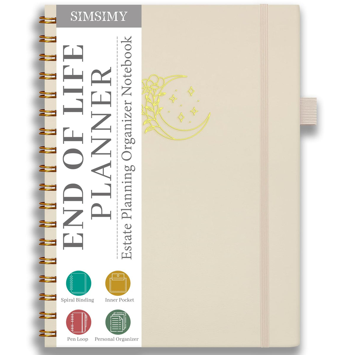 End of Life Planner, Spiral Estate Planning Organizer for Senior, Final Arrangements Just in Case I Die Book Organizer, Will Preparation, Last Wishes & Funeral Planning Notebook for Beneficiary, Death