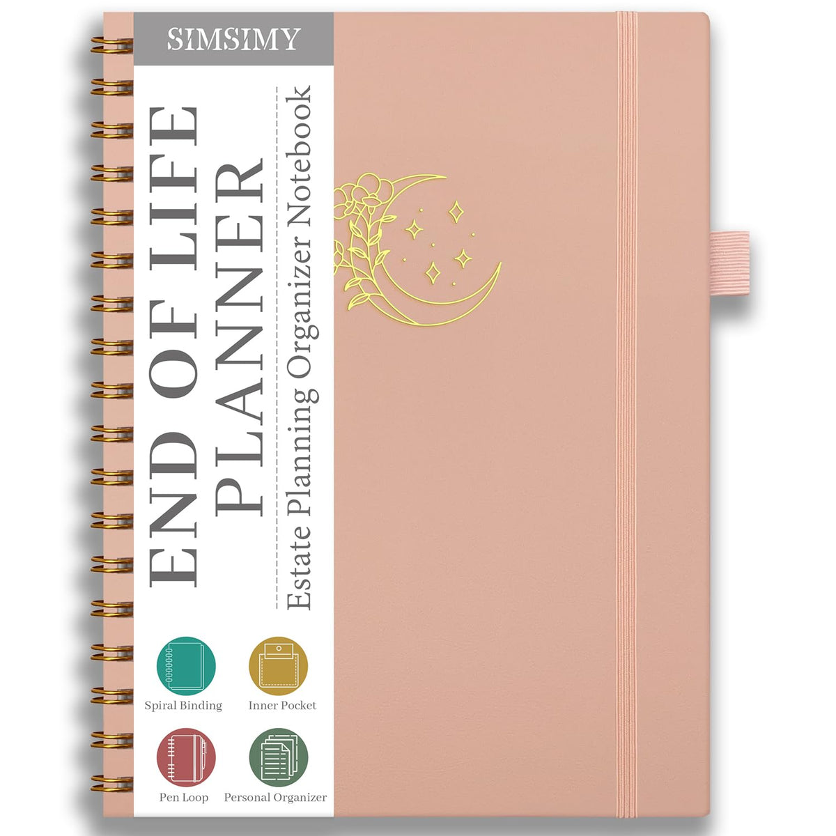 End of Life Planner, Spiral Estate Planning Organizer for Senior, Final Arrangements Just in Case I Die Book Organizer, Will Preparation, Last Wishes & Funeral Planning Notebook for Beneficiary, Death