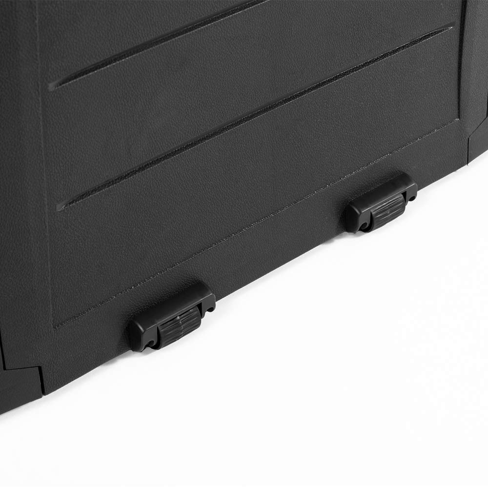 Deuba® Marvel+ Plus by KETER 270 Litre Outdoor 65% Recycled Garden Furniture Cushion Storage Box | Fade Free | Weather Resistant | Safe & Secure | Maintenance Free | Graphite Wood Effect Anthracite