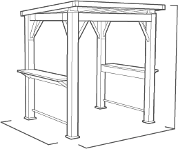 Signature Grill Gazebo - Ashwood Brown