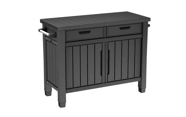 Unity Outdoor Kitchen BBQ Table and Storage Cabinet - Grey