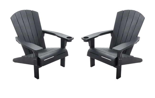 Alpine Adirondack Chair Set - Grey