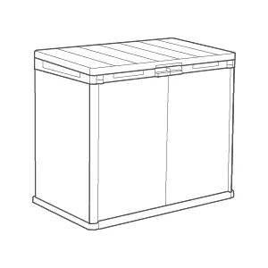 Store It Out Darwin 1150L Storage Box - Ashwood Brown