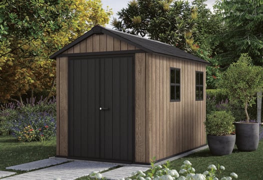 Signature Apex Shed 7.5x9ft - Ashwood Brown